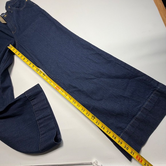 J.Crew '96 Denim Trouser Jeans Women's 31 Wide Leg Dark Wash Re-Imagined - Picture 6 of 8